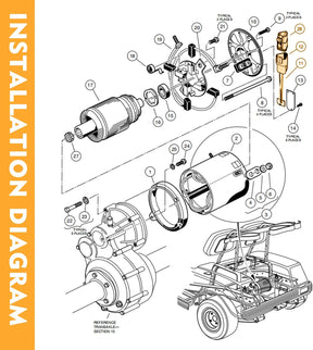 Golf Cart 48V Hall Effect Speed Sensor(with Magnet) for Club Car DS Electric 1997-2002 GE Motor, OEM #101925801 1019258-01 |Drive-up
