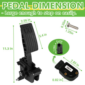 Golf Cart Accelerator Pedal Assembly with Throttle Sensor Kit for Club Car 2010-Up Precedent/Tempo/Onward - Drive-up