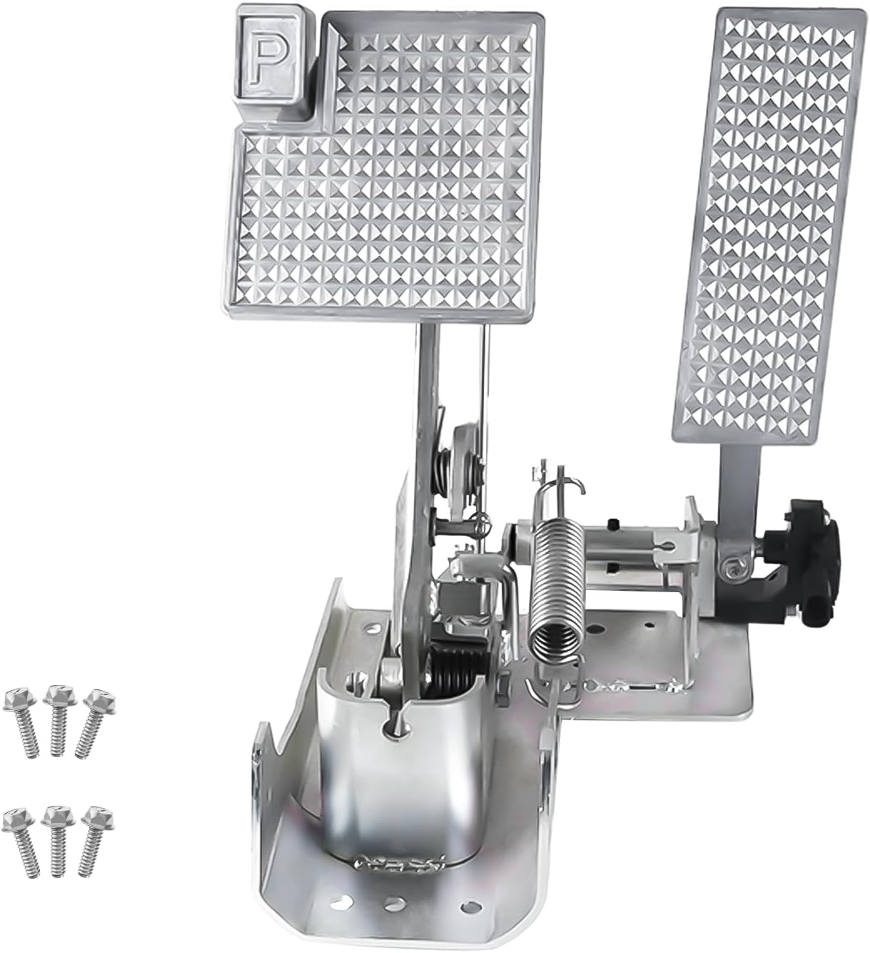 Drive-up 2012-2014 Golf Cart Accelerator and Brake Pedal Assembly with Screws, Suitable for 2012-2014 Yamaha Electric Golf Cart, OEM Reference #JW9-F7850-10, JW9-F7850-11, JW9-F7850-20, JW9-F7850-21