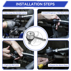 Golf Cart Ball Joint Kit-Club Car DS Tie Rod End Set of 3, Club Car DS Tie Rod End with Grease Fitting |Drive-up