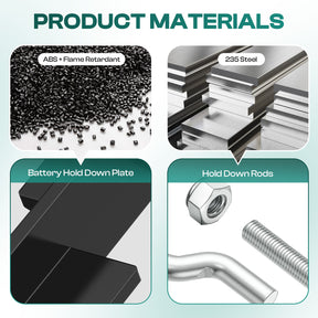 Golf Cart Battery Hold Down Plate with rods kit for EZGO 1994-up (1 Pcs) |Drive-up