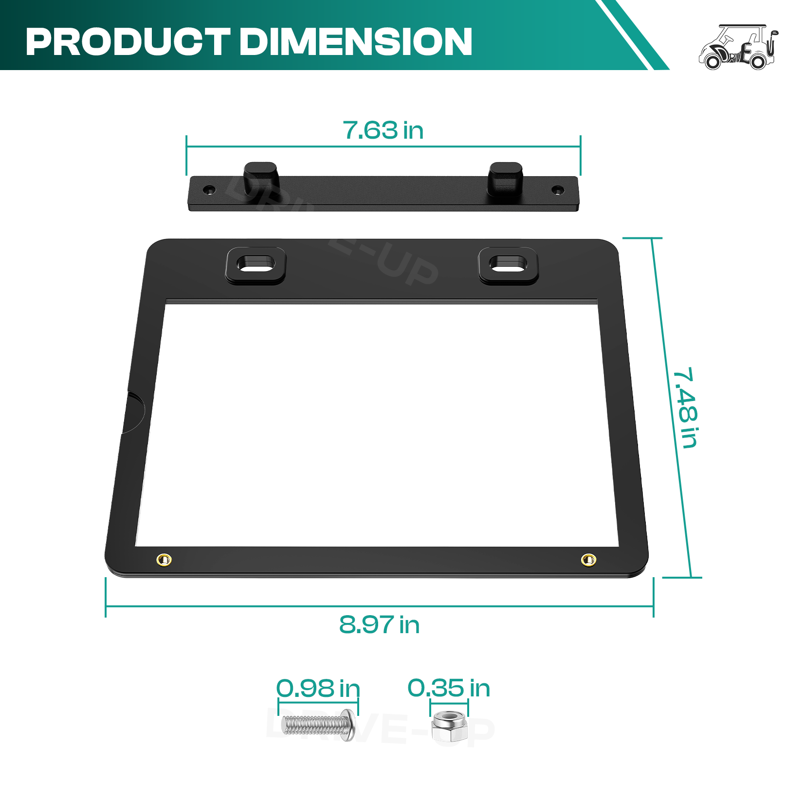 Set of 10 Golf Cart Black Deluxe Message Holder for ClubCar | Drive-up