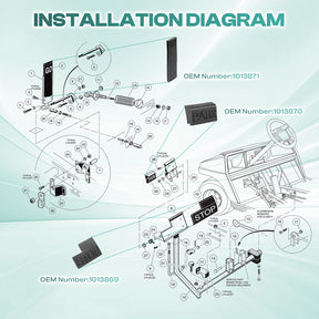 Golf Cart Pedal Set, Golf Cart Accelerator & Brake Pedal Pad Cover For Club Car DS 1981-2011, OEM #1013869 1013870 1013871 |Drive-up