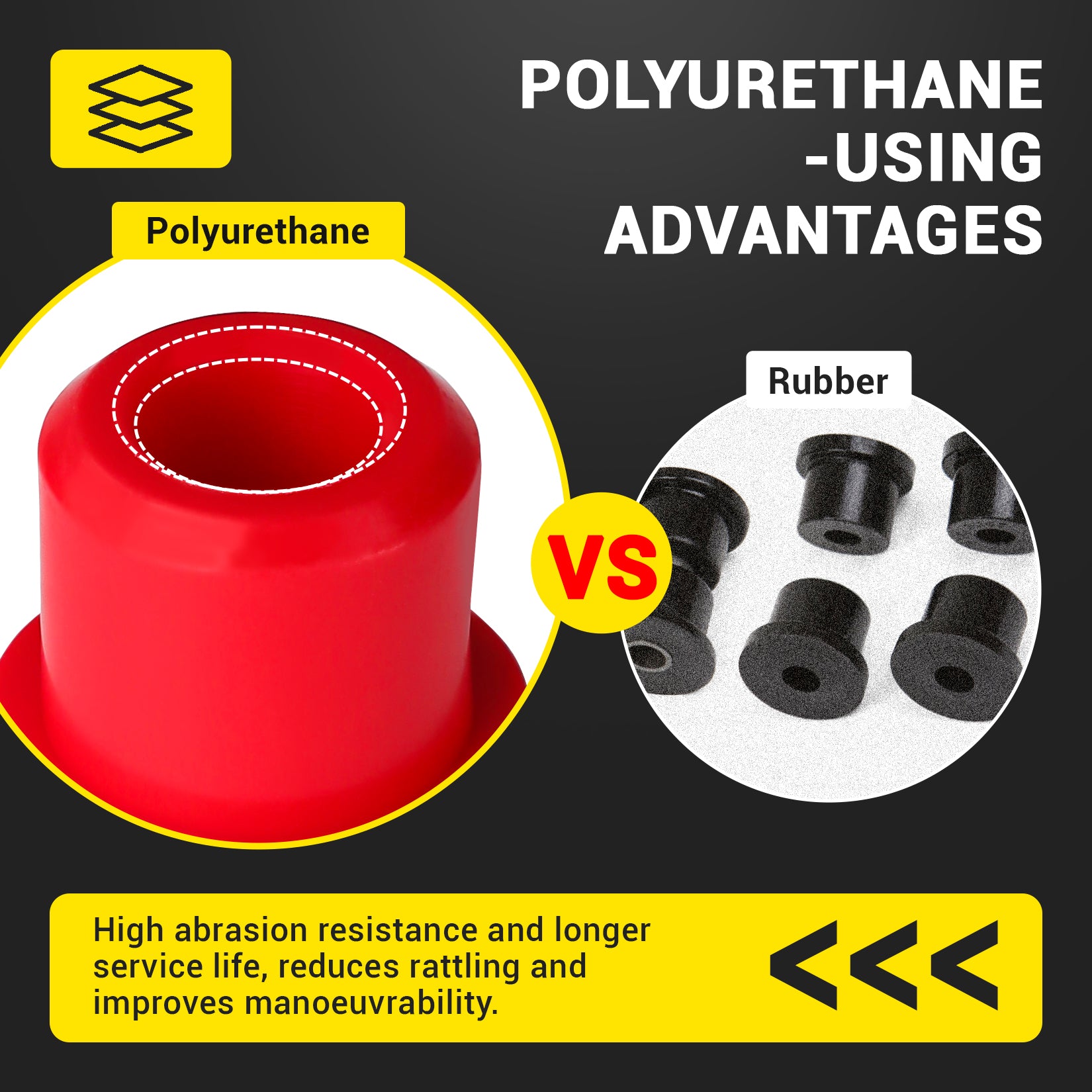 Golf Cart Bushings Kit for Club Car DS 1992-Up - RED | Drive-up