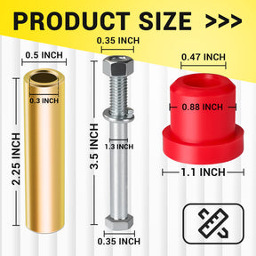 Golf Cart Bushings Kit for Club Car DS 1992-Up - RED | Drive-up