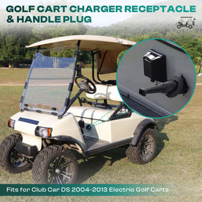 Golf Cart Charger Receptacle 48V Club Car Charger Plug for DS | Drive-up