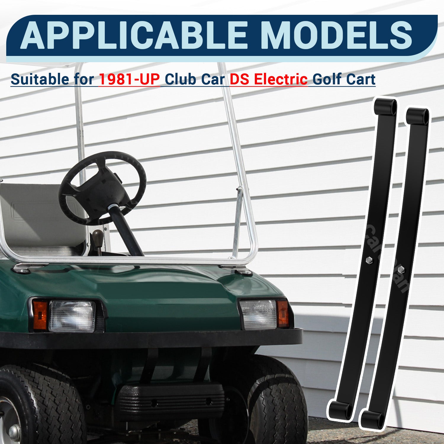 Club Car Rear Leaf Spring Kit, Golf Cart Rear Leaf Spring Kit Suitable for DS, OEM #1012180, 1015583 |Drive-up