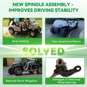 EZGO RXV Golf Cart Driver Spindle Assembly-Front Spindle Left |Drive-up