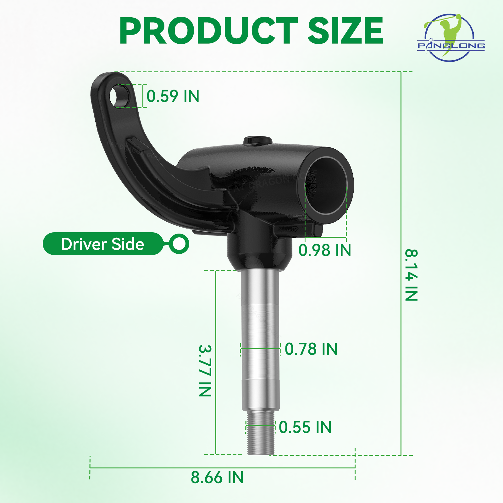 EZGO RXV Golf Cart Driver Spindle Assembly-Front Spindle Left |Drive-up