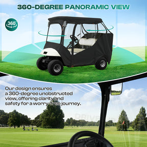 2-Passenger Golf Buggy Enclosures for EZGO RXV & TXT | Drive-up