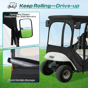 2-Passenger Golf Buggy Enclosures for EZGO RXV & TXT | Drive-up