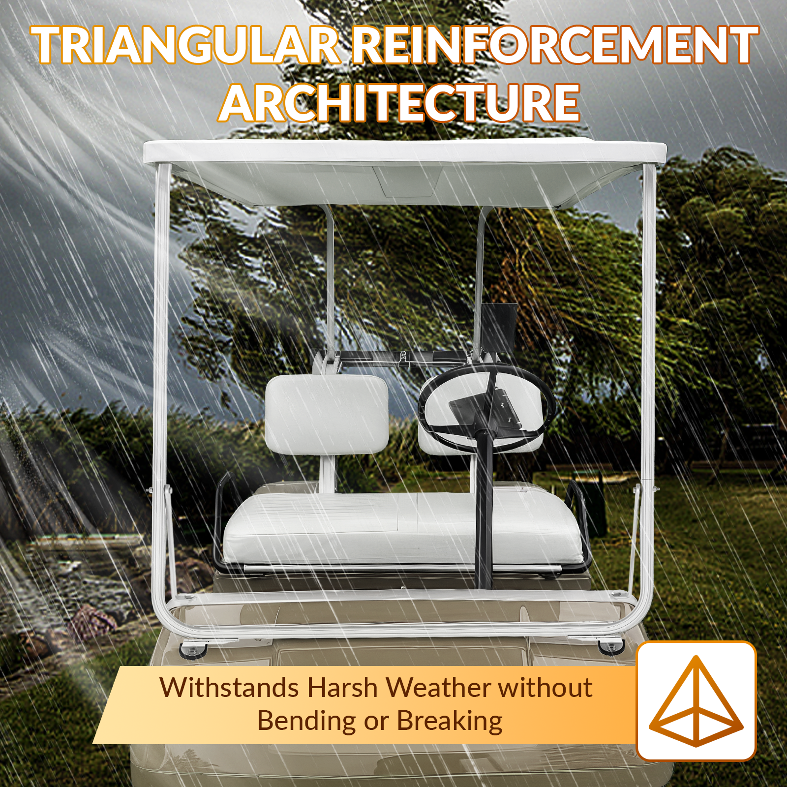 Golf Cart Top Strut Brackets for Club Car DS & Carryall 1982-2000 | Drive up