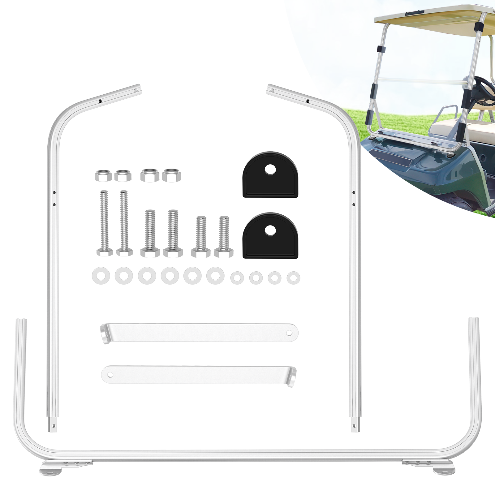 Golf Cart Top Strut Brackets for Club Car DS & Carryall 1982-2000 | Drive up