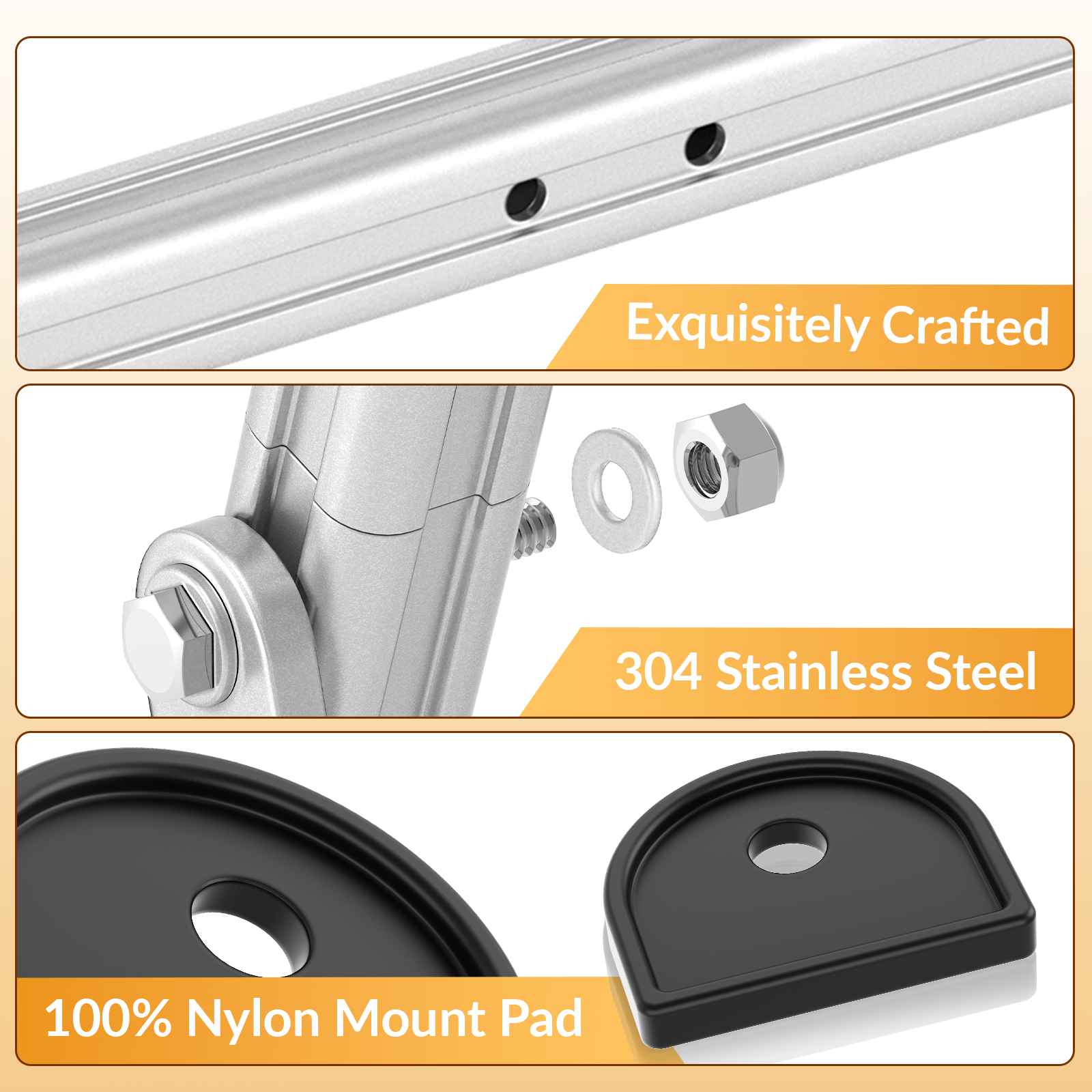 Golf Cart Top Strut Brackets for Club Car DS & Carryall 1982-2000 | Drive up