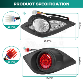 Yamaha Golf Cart Lights LED Light Kit G29 2007-2016 |Drive-up