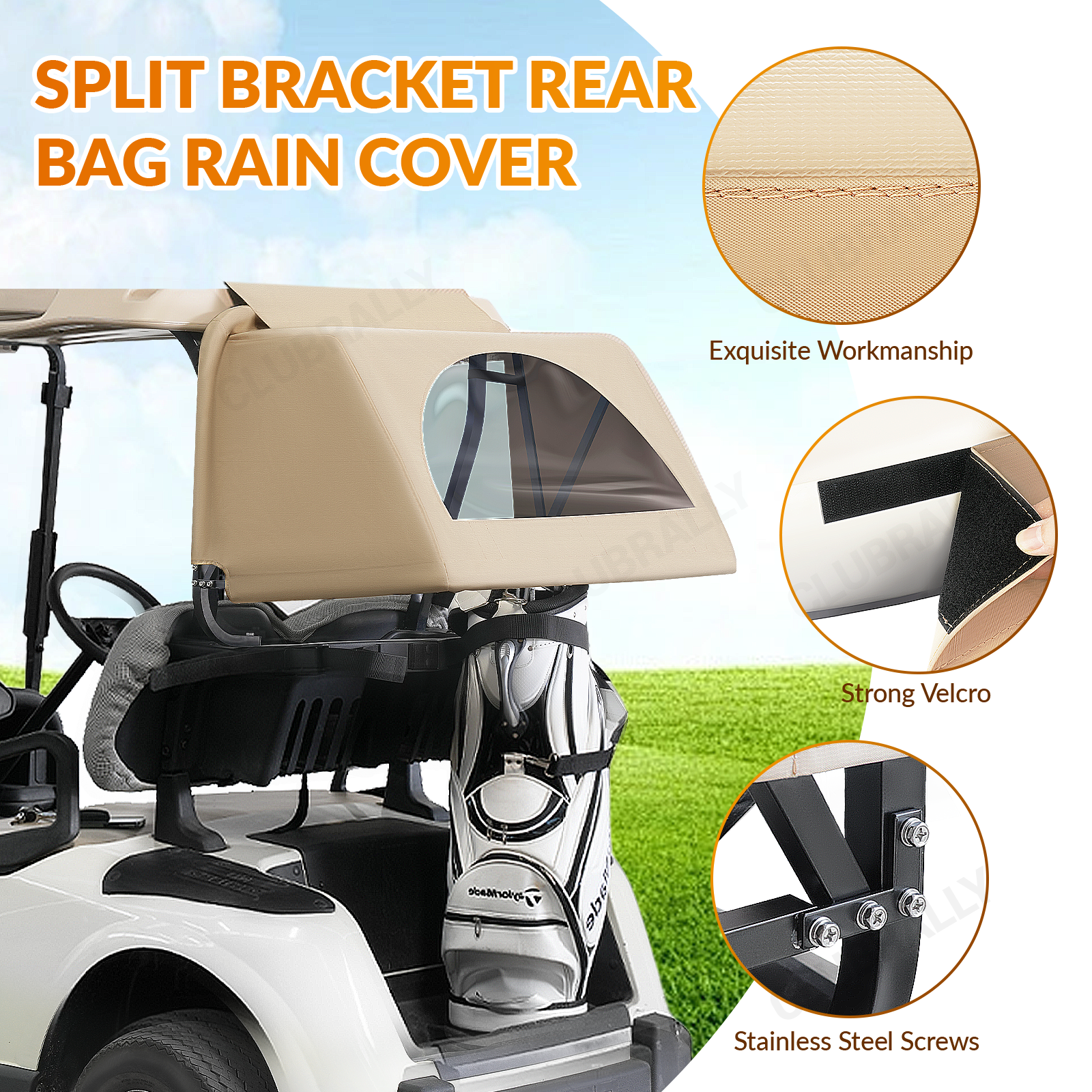 golf cart rear bag rain cover