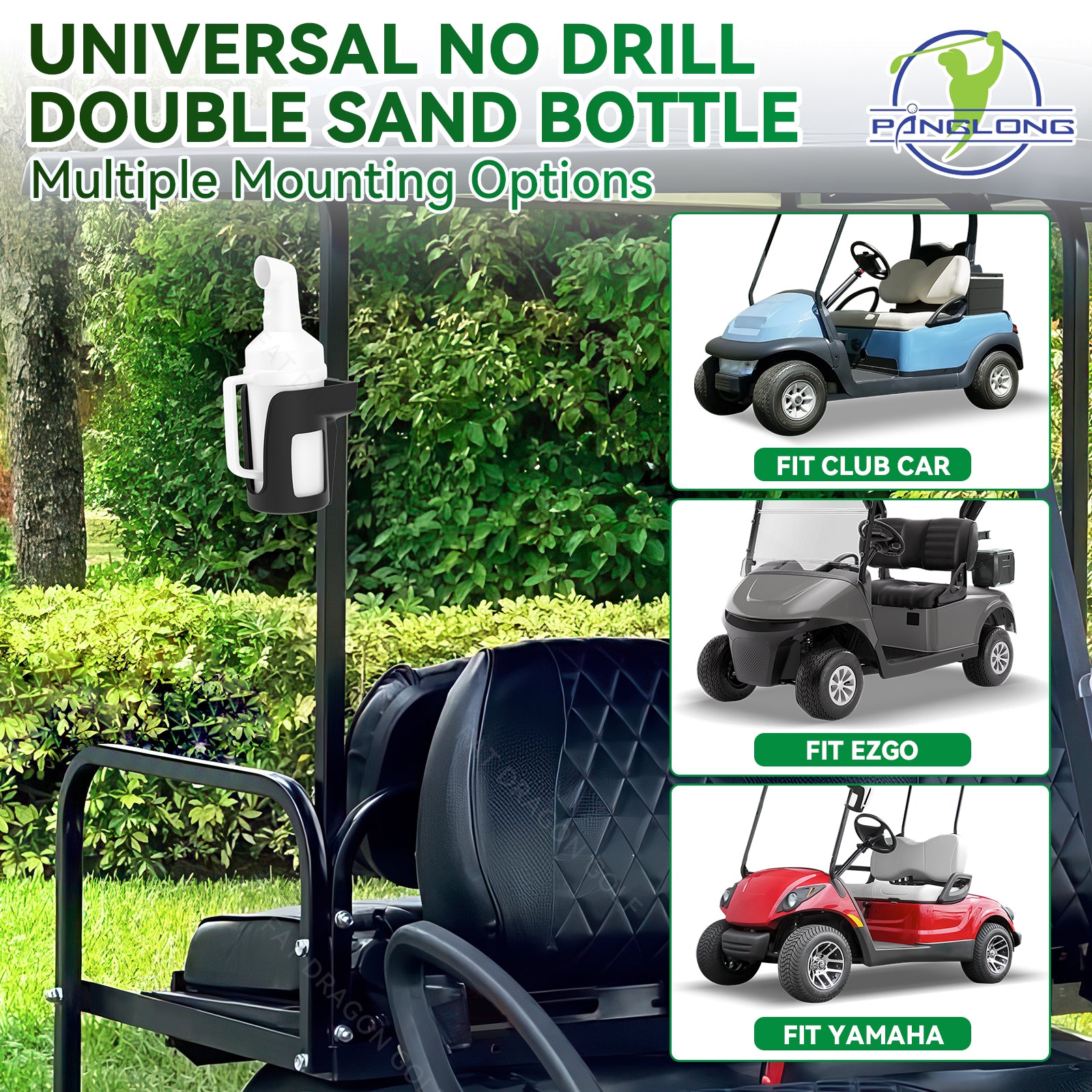 Universial Golf Cart Sand Bottle with Handle - 1 PCS | Drive up