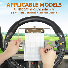 Universial Golf Cart Scorecard Holder with Pencil Holder | Drive up