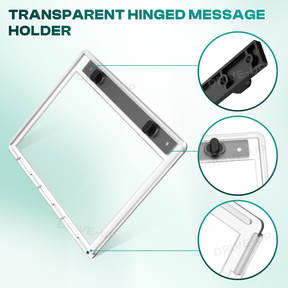 Golf Cart Transparent Hinged Message Holder for Club Car Models 10Pcs | Drive-up