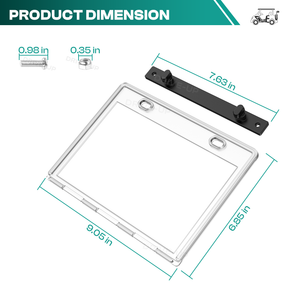Golf Cart Transparent Hinged Message Holder for Club Car Models 10Pcs | Drive-up