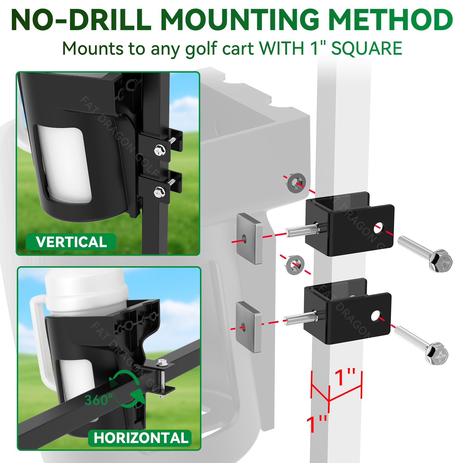 Universial Golf Cart Sand Bottle with Handle - 2PCS | Drive up