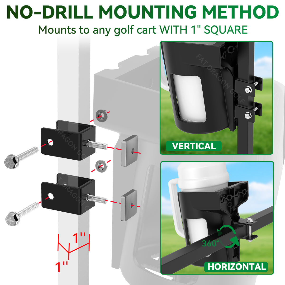 Universial Golf Cart Sand Bottle with Handle - 1 PCS | Drive up