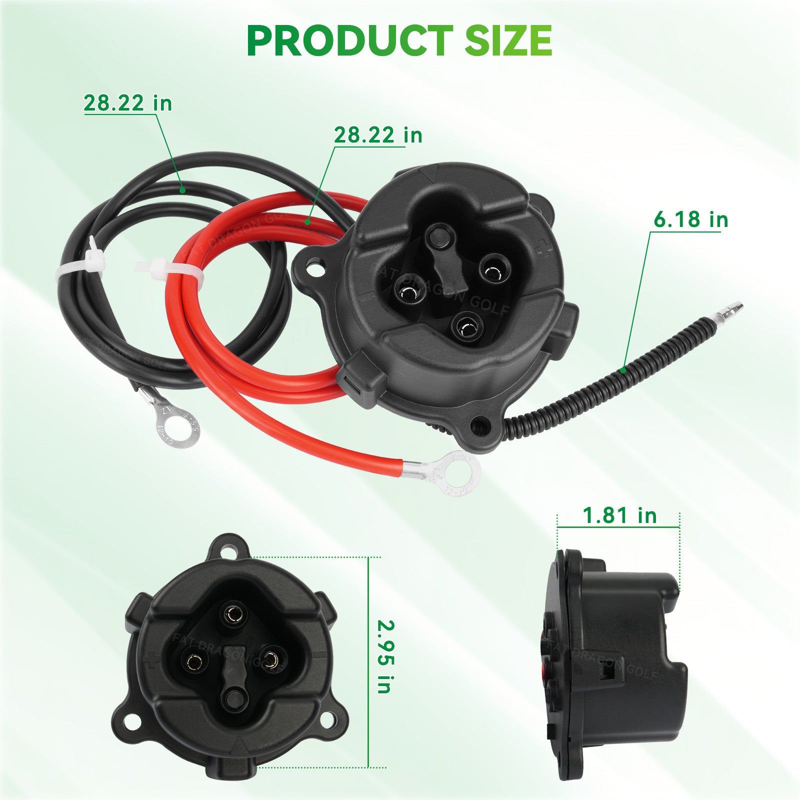 48V MAC DC Charger, Plug Powerwise Receptacle for Yamaha Electric 2011-2017 G29 |Drive-up