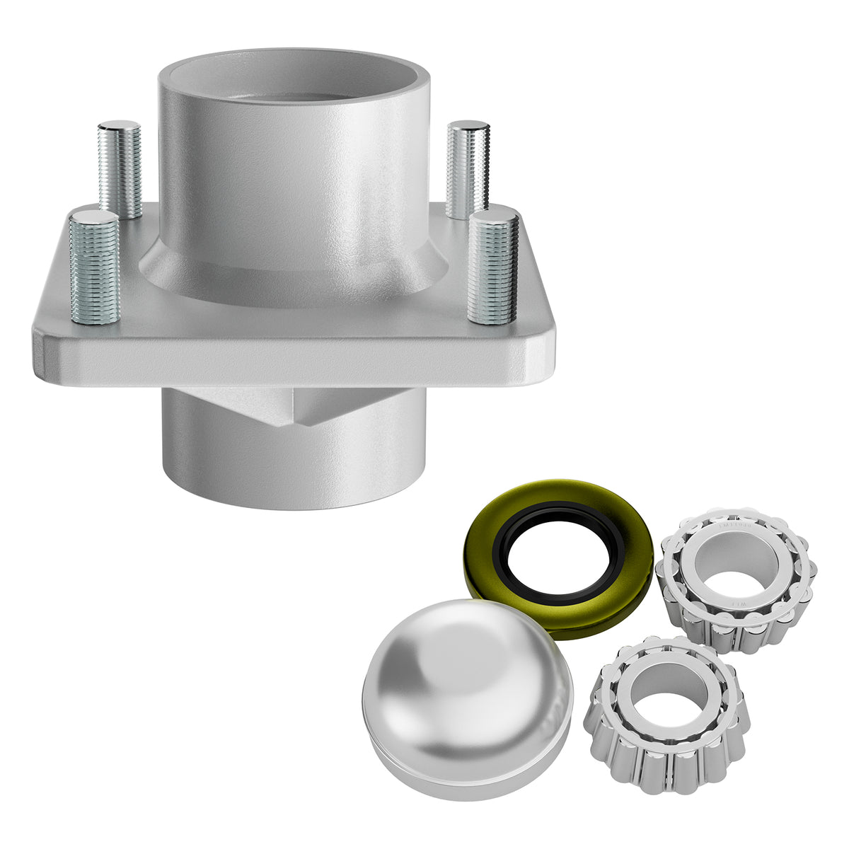 Golf Carts DS Aluminum Front Hub and Bearing Fit 1981-2003 Club Car DS, OEM #1011892 |Drive-up