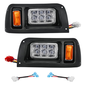 Golf Cart LED Headlights for Club Car DS 1993-Up Models 12 Volt Headlight OEM 101988002 101988001 |Drive-up