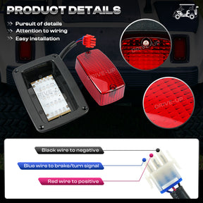 LED Tail Light Kit for Club Car DS 1982-Up Golf Cart with 3 Wire Club Car Taillights |Drive-up