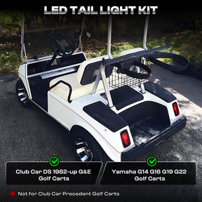 LED Tail Light Kit for Club Car DS 1982-Up Golf Cart with 3 Wire Club Car Taillights |Drive-up