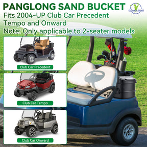 Large Capacity Sand Bucket with Bracket fits for 2004-UP Club Car | Drive-up