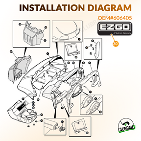 Name Plate for 2008-Up EZGO RXV Golf Carts | Drive-up