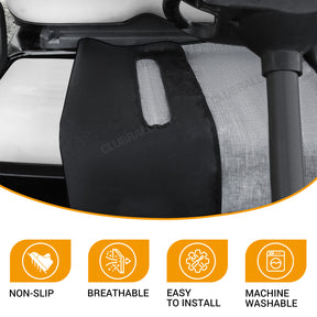 Universal Golf Cart Seat Cover Blanket for Club Car, EZGO with Armrests, Cationic Fabric - Gray |Drive-up
