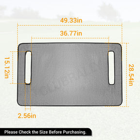 Universal Golf Cart Seat Cover Blanket for Club Car, EZGO with Armrests, Cationic Fabric - Gray |Drive-up