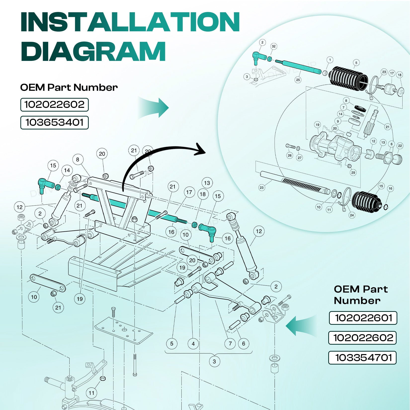 club car golf cart tie rod ends
