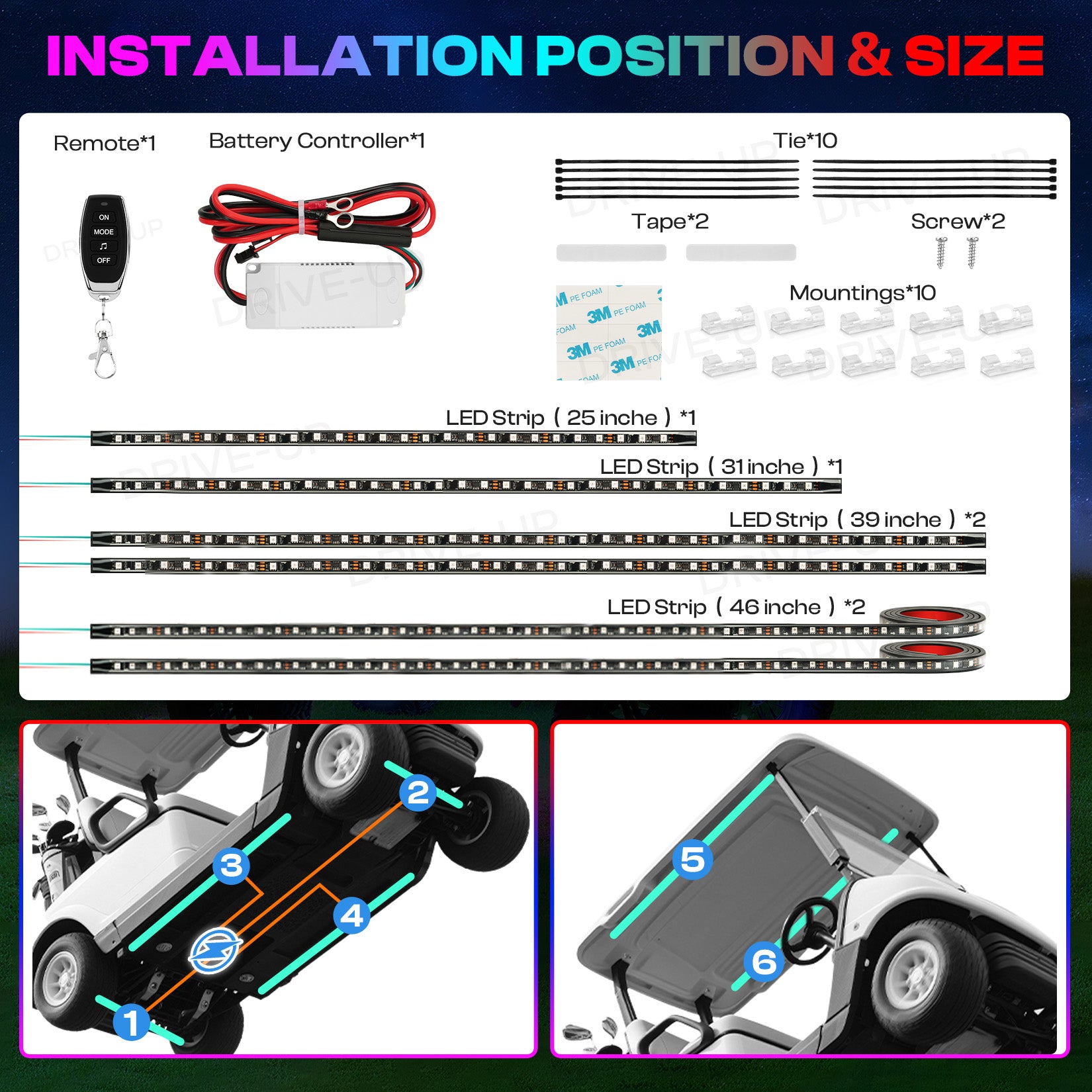 underglow golf cart lights