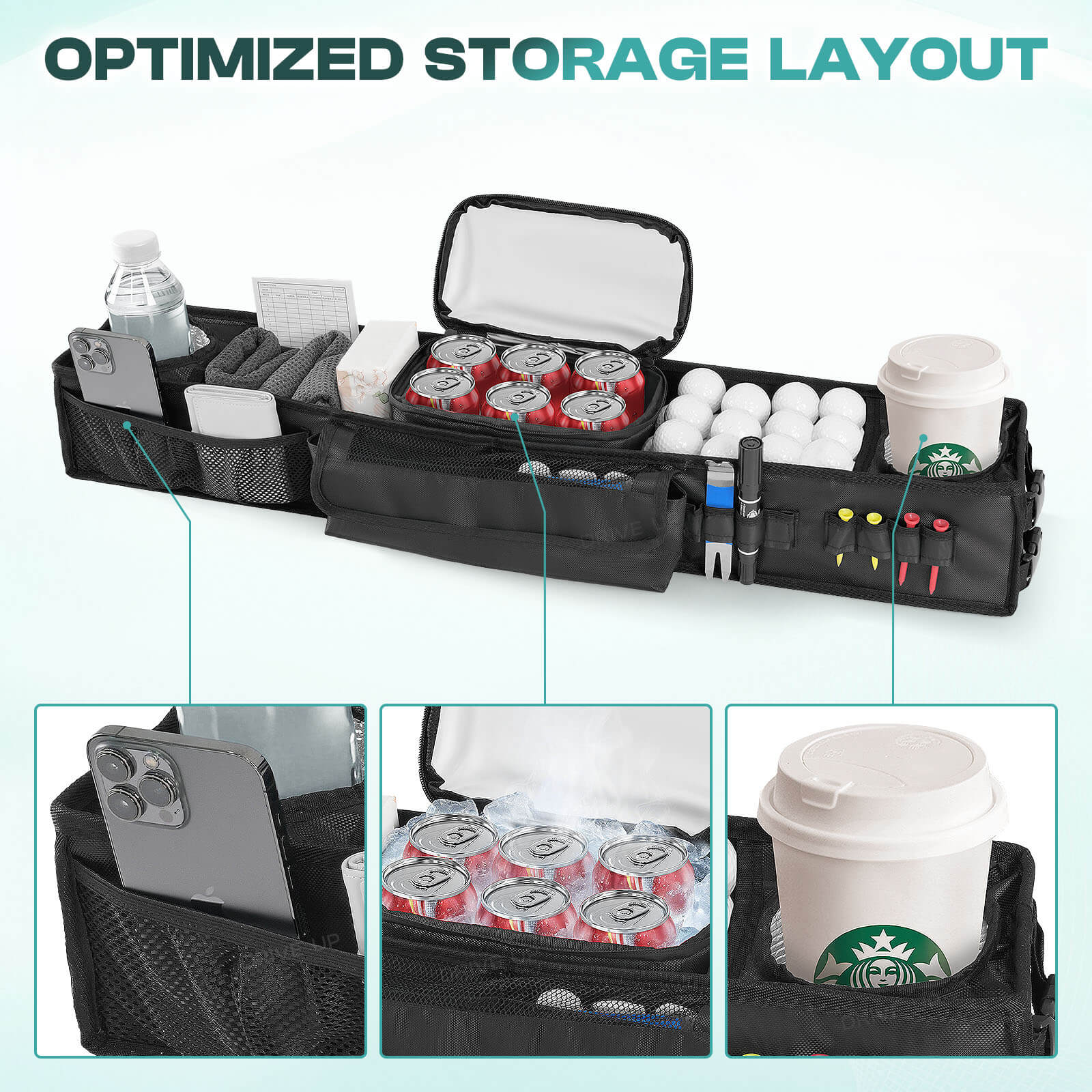 Universal Front Storage Basket for Golf Carts