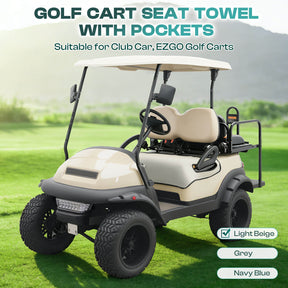 Light beige golf cart seat cover​s​,golf cart blanket seat covers​,golf cart seat cover with pockets​