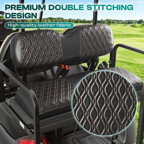 Universal Premium PVC Rear Seat Cover Set for 2+2 Golf Carts – 4 Design Options | DRIVE UP