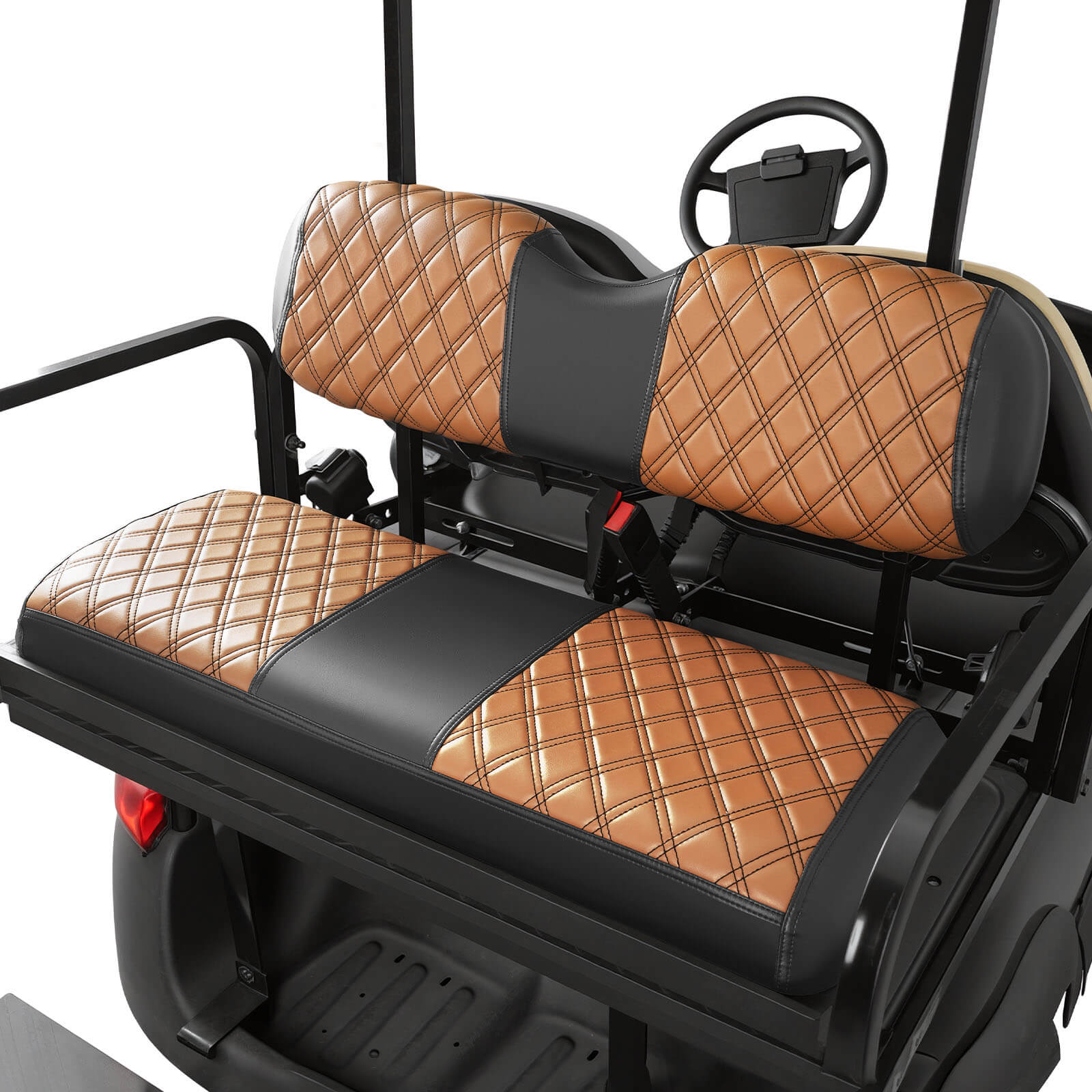 Universal Premium PVC Rear Seat Cover Set for 2+2 Golf Carts – 4 Design Options | DRIVE UP