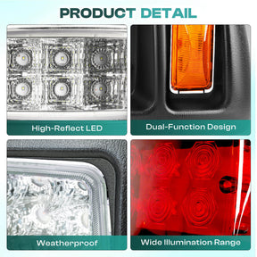 Golf Cart LED Light Kit 12 Volt Headlight & Taillight Assembly For Club Car DS 1993-Up