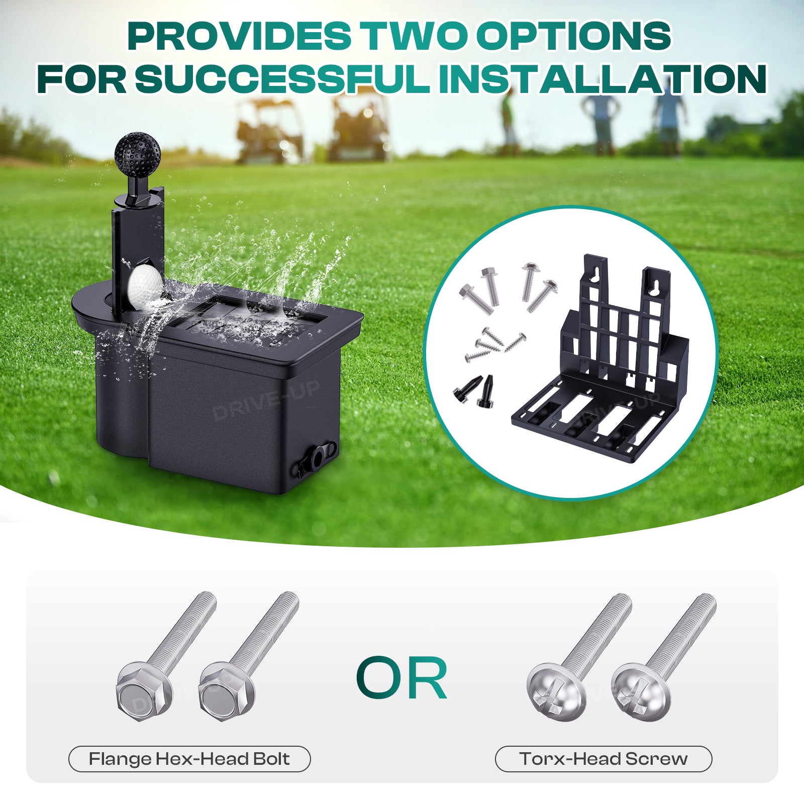 Golf Cart Ball Washer and Club Cleaner Kit, for Club Car Precedent, Tempo, Onward G&E Golf Carts, OEM 103662801 |Drive-up