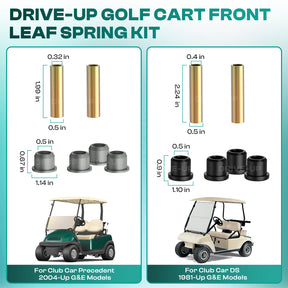 Golf Cart Front Leaf Spring Polyurethane Bushing Kit for Club Car Precedent DS | Drive-up