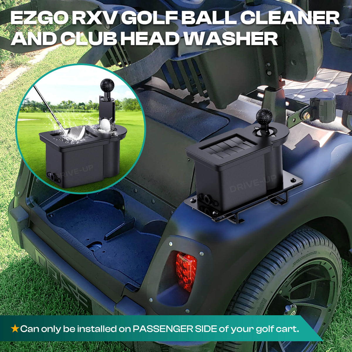 golf cart ball and club washer