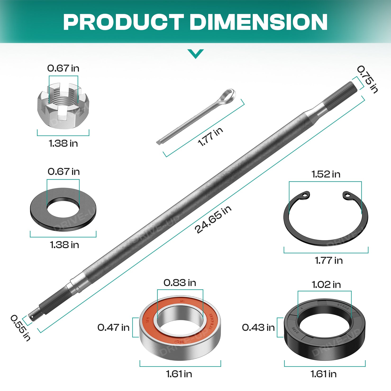 EZGO rear axle assembly