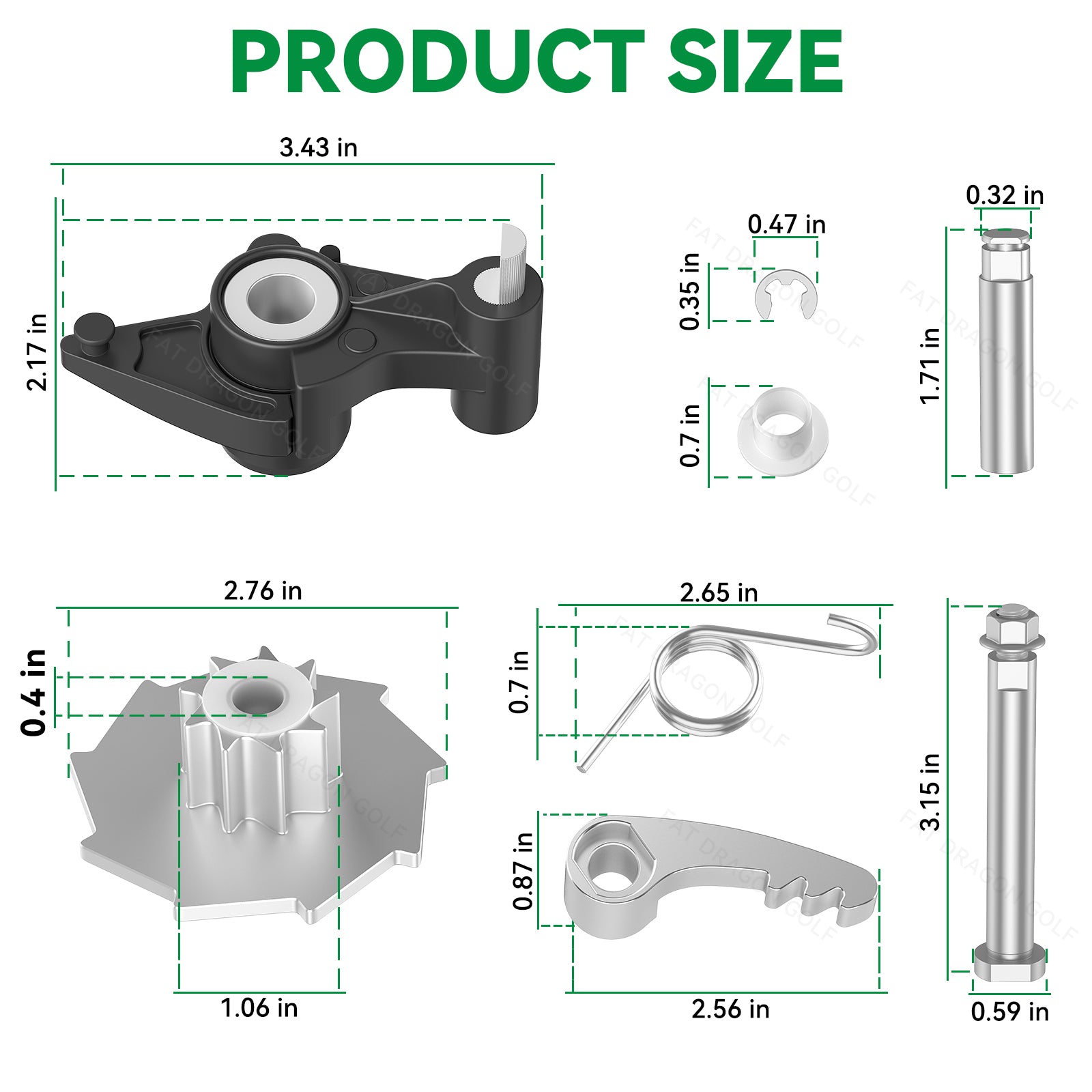 Park Brake Release and Parking Gear Repair Kit for Club Car| Drive up