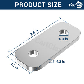 Golf Cart Rear Lugs 2 Hole Locking Plate for Club Car Precedent, Tempo, Onward, Set of 4 |Drive-up