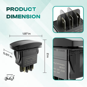 Foward Reverse Switch Compatible with Club Car DS, Precedent 1996-Up 48V E Golf Cart PowerDrive Plus and Tempo 2018-Up |Drive-up