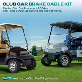Club Car Precedent 2004+ Brake Cable Stainless Steel Core Driver and Passenger Side and 2018-up Tempo G and E(2PCS) |Drive-up